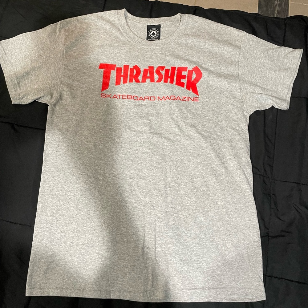 Thrasher gray t shirt
